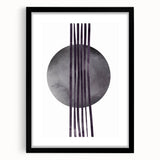 Boho Geometric Wall Art | Dark Abstract Canvas | Modern Minimalist Design