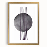 Boho Geometric Wall Art | Dark Abstract Canvas | Modern Minimalist Design