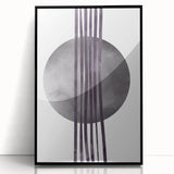 Boho Geometric Wall Art | Dark Abstract Canvas | Modern Minimalist Design