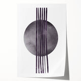 Boho Geometric Wall Art | Dark Abstract Canvas | Modern Minimalist Design