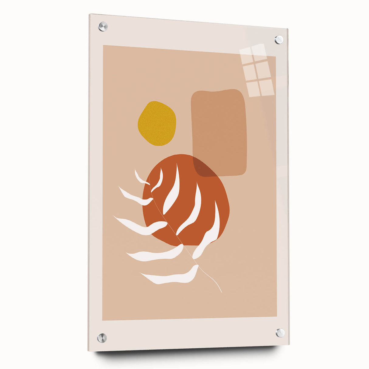 Boho Abstract Wall Art | Earthy Tones Canvas | Modern Geometric Design
