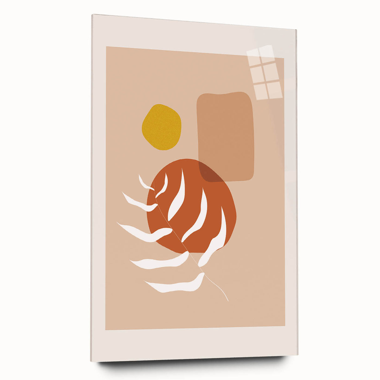 Boho Abstract Wall Art | Earthy Tones Canvas | Modern Geometric Design