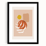 Boho Abstract Wall Art | Earthy Tones Canvas | Modern Geometric Design