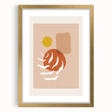 Boho Abstract Wall Art | Earthy Tones Canvas | Modern Geometric Design