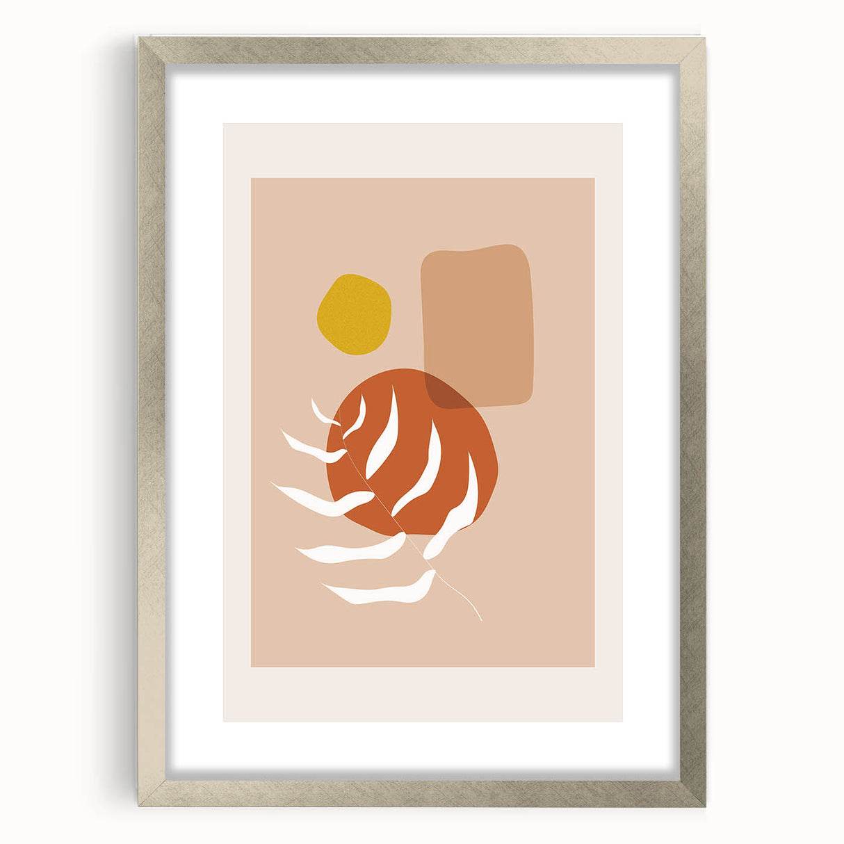 Boho Abstract Wall Art | Earthy Tones Canvas | Modern Geometric Design
