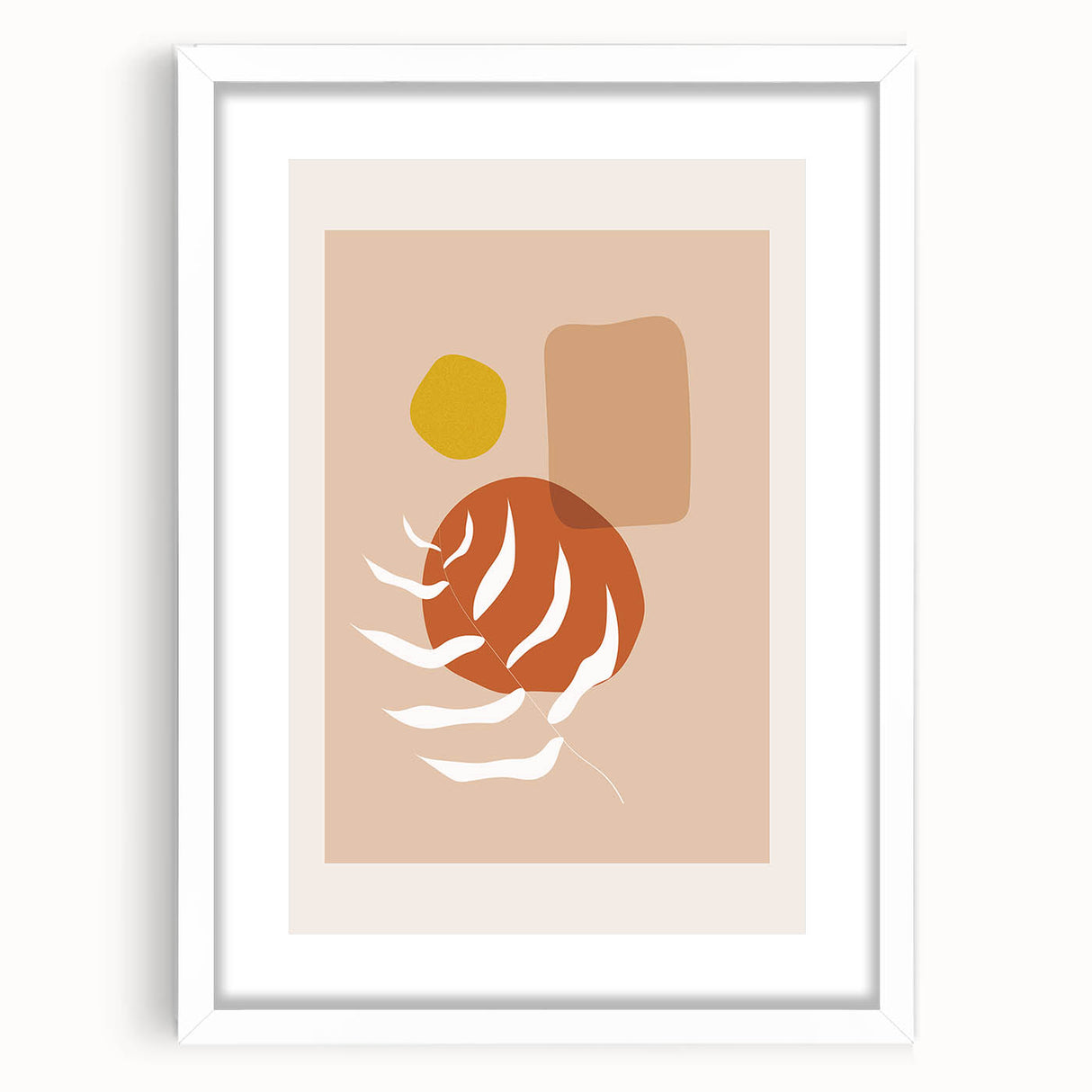 Boho Abstract Wall Art | Earthy Tones Canvas | Modern Geometric Design