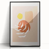 Boho Abstract Wall Art | Earthy Tones Canvas | Modern Geometric Design