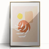 Boho Abstract Wall Art | Earthy Tones Canvas | Modern Geometric Design