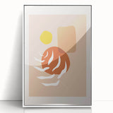 Boho Abstract Wall Art | Earthy Tones Canvas | Modern Geometric Design