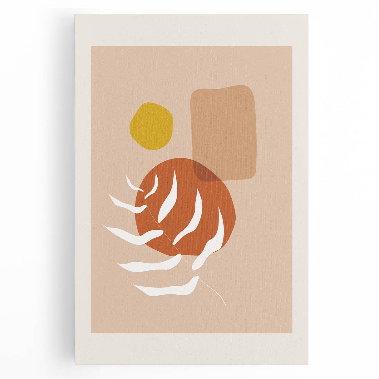 Boho Abstract Wall Art | Earthy Tones Canvas | Modern Geometric Design