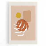 Boho Abstract Wall Art | Earthy Tones Canvas | Modern Geometric Design