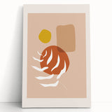 Boho Abstract Wall Art | Earthy Tones Canvas | Modern Geometric Design