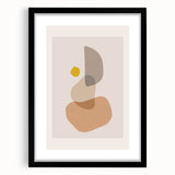 Boho Abstract Wall Art | Neutral Tones Geometric Canvas | Modern Design