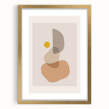 Boho Abstract Wall Art | Neutral Tones Geometric Canvas | Modern Design