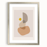 Boho Abstract Wall Art | Neutral Tones Geometric Canvas | Modern Design