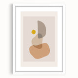 Boho Abstract Wall Art | Neutral Tones Geometric Canvas | Modern Design