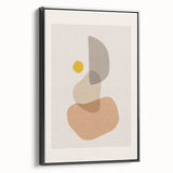 Boho Abstract Wall Art | Neutral Tones Geometric Canvas | Modern Design