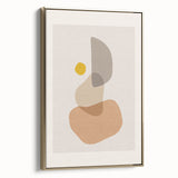 Boho Abstract Wall Art | Neutral Tones Geometric Canvas | Modern Design