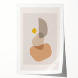 Boho Abstract Wall Art | Neutral Tones Geometric Canvas | Modern Design