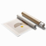 Boho Abstract Wall Art | Neutral Tones Geometric Canvas | Modern Design