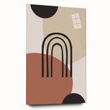 Boho Geometric Wall Art | Bold Neutral Canvas | Abstract Arch Design