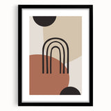 Boho Geometric Wall Art | Bold Neutral Canvas | Abstract Arch Design