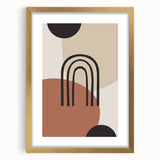 Boho Geometric Wall Art | Bold Neutral Canvas | Abstract Arch Design