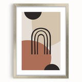 Boho Geometric Wall Art | Bold Neutral Canvas | Abstract Arch Design