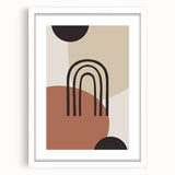 Boho Geometric Wall Art | Bold Neutral Canvas | Abstract Arch Design