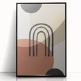 Boho Geometric Wall Art | Bold Neutral Canvas | Abstract Arch Design