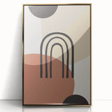 Boho Geometric Wall Art | Bold Neutral Canvas | Abstract Arch Design