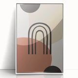 Boho Geometric Wall Art | Bold Neutral Canvas | Abstract Arch Design