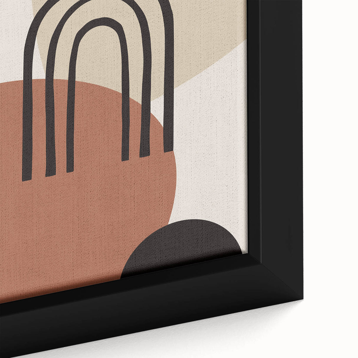 Boho Geometric Wall Art | Bold Neutral Canvas | Abstract Arch Design