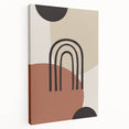 Boho Geometric Wall Art | Bold Neutral Canvas | Abstract Arch Design