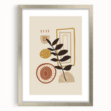 Abstract Boho Wall Art | Earthy Tone Canvas | Geometric Nature Design