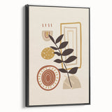 Abstract Boho Wall Art | Earthy Tone Canvas | Geometric Nature Design