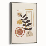 Abstract Boho Wall Art | Earthy Tone Canvas | Geometric Nature Design