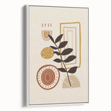 Abstract Boho Wall Art | Earthy Tone Canvas | Geometric Nature Design
