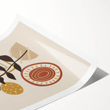 Abstract Boho Wall Art | Earthy Tone Canvas | Geometric Nature Design