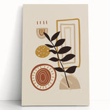 Abstract Boho Wall Art | Earthy Tone Canvas | Geometric Nature Design