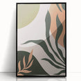 Boho Nature Wall Art | Green & Earth Tone Botanical Abstract Canvas