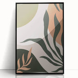 Boho Nature Wall Art | Green & Earth Tone Botanical Abstract Canvas