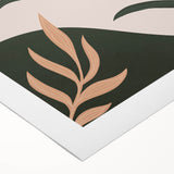 Boho Nature Wall Art | Green & Earth Tone Botanical Abstract Canvas