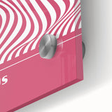 Bohemian Wall Art | Bauhaus 1923 Pink Wave Optical Boho Chic Print