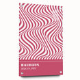 Bohemian Wall Art | Bauhaus 1923 Pink Wave Optical Boho Chic Print