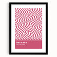 Bohemian Wall Art | Bauhaus 1923 Pink Wave Optical Boho Chic Print