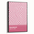 Bohemian Wall Art | Bauhaus 1923 Pink Wave Optical Boho Chic Print
