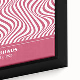 Bohemian Wall Art | Bauhaus 1923 Pink Wave Optical Boho Chic Print