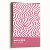 Bohemian Wall Art | Bauhaus 1923 Pink Wave Optical Boho Chic Print