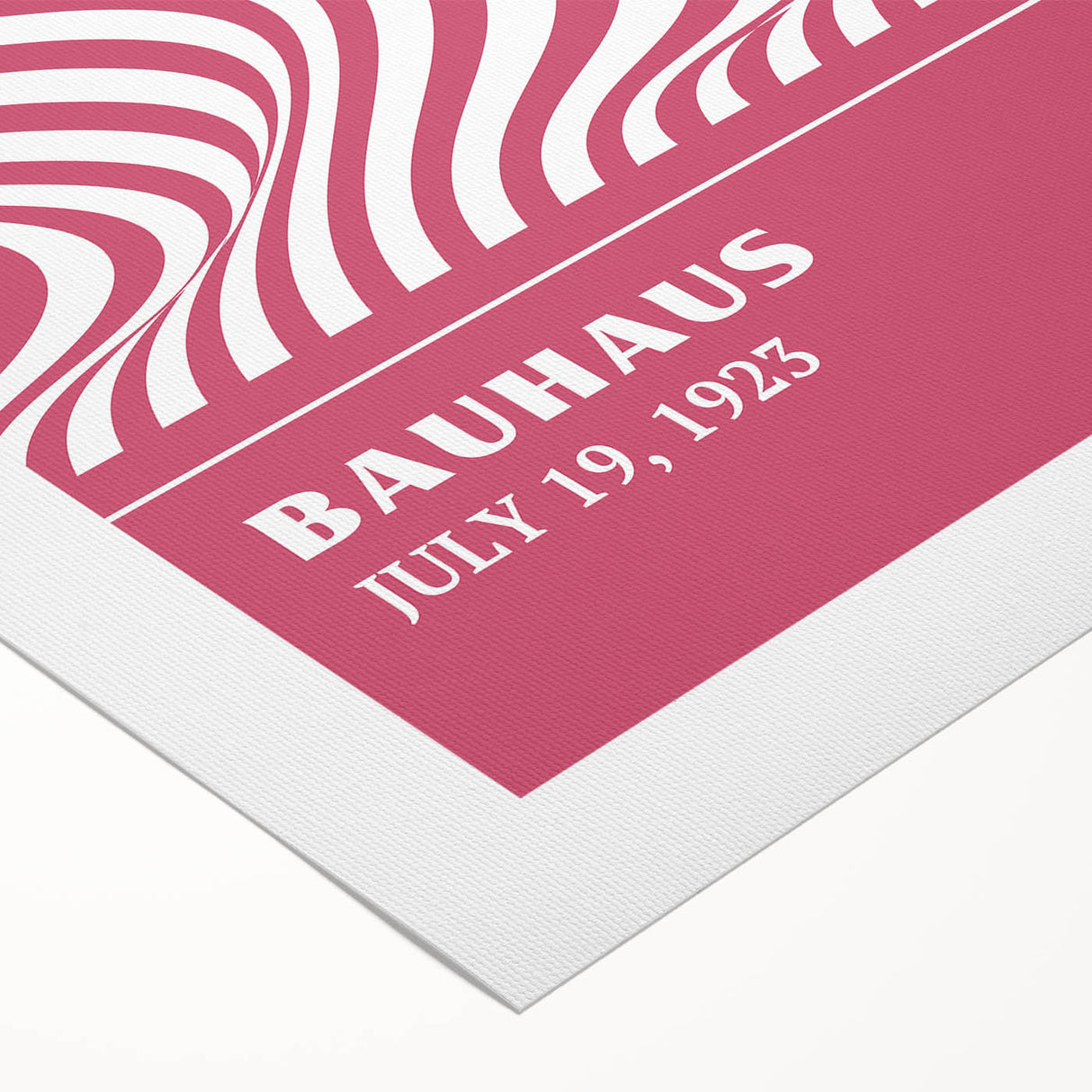 Bohemian Wall Art | Bauhaus 1923 Pink Wave Optical Boho Chic Print